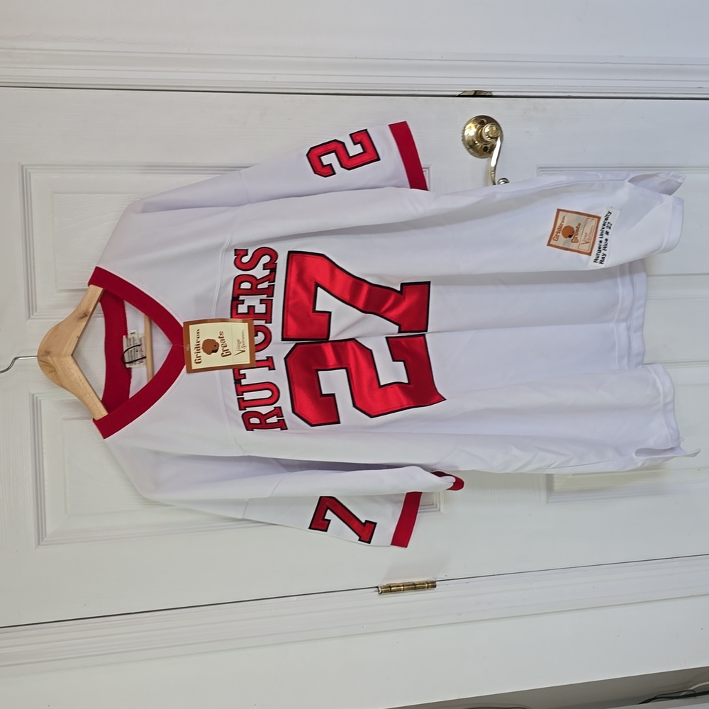 Ray Rice Signed Rutgers University Football Jersey  White Red Size 54 3XL